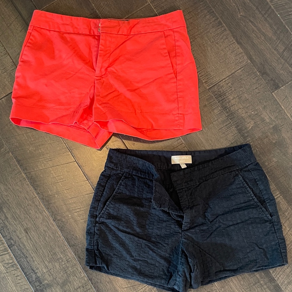 Stylish Women's Red and Black Shorts